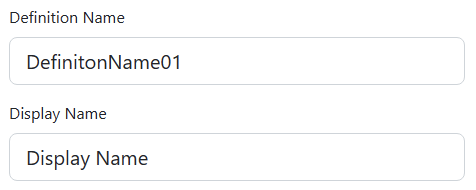 Display and Definition Names